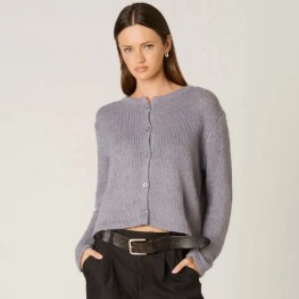 Nia Ariana Cardigan Grey Wool Blend Cardigan - Relaxed Fit - L/XL (10-14) NWT